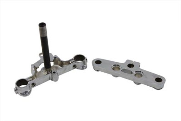 V-Twin - 24-0284 - Chrome Triple Tree Set