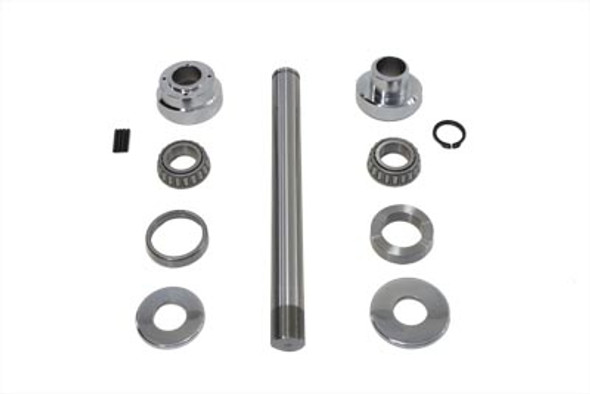 V-Twin - 24-0292 - 3  Raked Fork Neck Cup Kit Chrome
