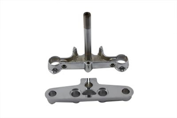 V-Twin - 24-0304 - Chrome Triple Tree Set