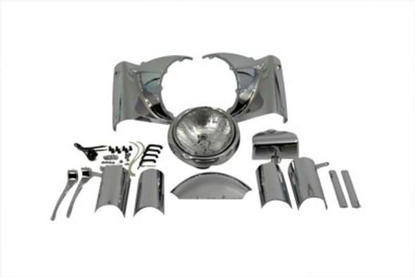 V-Twin - 24-0318 - Headlamp Cowl Assembly Chrome