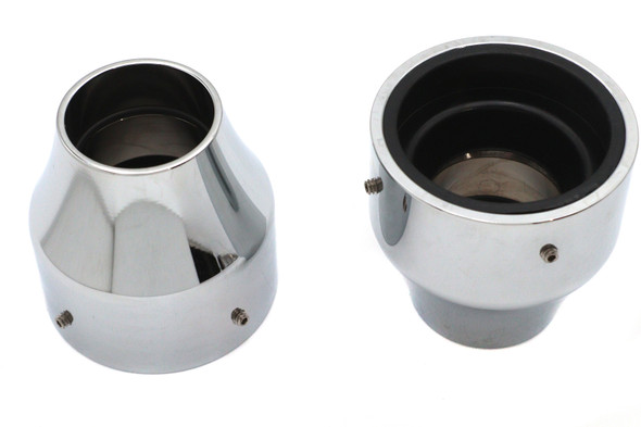 V-Twin - 24-0363 - 41mm Fork Boot Covers Chrome