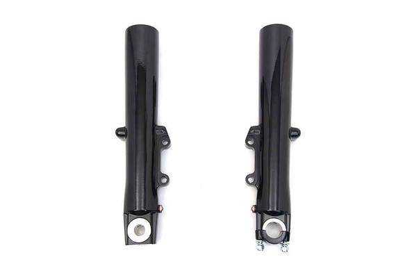 V-Twin - 24-0398 - Black 41mm Fork Slider Set - Fits 2000-2013 Harley-Davidson FLHR, FLHX, FLHT, FLHTC, FLT, FLTR