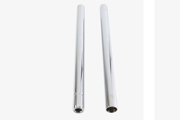 V-Twin - 24-0408 - Chrome 41mm Fork Tube Set 24-7/8 inch Total Length - Fits 1980-1983 Harley-Davidson FLHT, 1977-1984 FL (Late 1977), 1980-1983 FLT