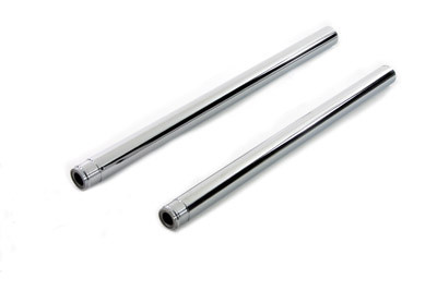V-Twin - 24-0412 - Chrome 41mm Fork Tube Set 24-1/4 inch Total Length - Fits 1985-1986 Harley-Davidson FXWG (41mm), 1984-1999 FXST, 1993-1999 FXDWG, 1986-1999 FLST, 1984-1996 FLT, FLHT, 1984-1999 FXSTC, 1986-1999 FLSTN, FLSTF