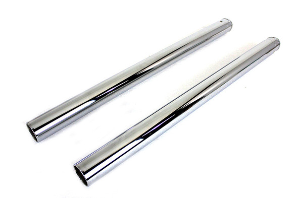 V-Twin - 24-0461 - Chrome Fork Tube Set Stock Length - Fits 1985-1986 Harley-Davidson FXWG (41mm), 1984-1999 FXST, 1993-1999 FXDWG, 1986-1999 FLST, 1984-1996 FLT, FLHT, 1984-1999 FXSTC, 1986-1999 FLSTN, FLSTF