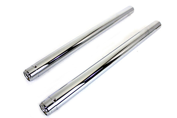 V-Twin - 24-0461 - Chrome Fork Tube Set Stock Length - Fits 1985-1986 Harley-Davidson FXWG (41mm), 1984-1999 FXST, 1993-1999 FXDWG, 1986-1999 FLST, 1984-1996 FLT, FLHT, 1984-1999 FXSTC, 1986-1999 FLSTN, FLSTF