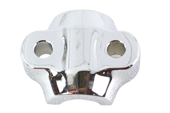 V-Twin - 24-0504 - Chrome Fork Slider Axle Cap Left Side
