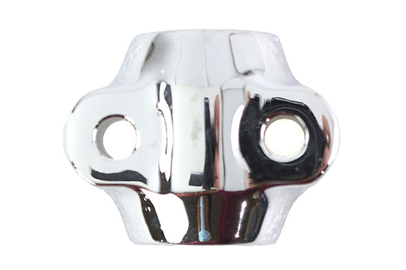 V-Twin - 24-0504 - Chrome Fork Slider Axle Cap Left Side - Fits 1975-1983 Harley-Davidson FX, XL