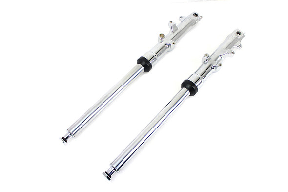 V-Twin - 24-0516 - 41mm Fork Slider Assembly with Chrome Sliders - Fits 1980-1983 Harley-Davidson FX
