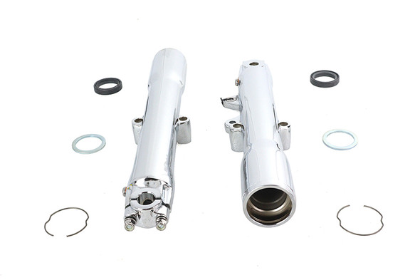 V-Twin - 24-0594 - 41mm Chrome Fork Slider Set - Fits 1986-1999 Harley-Davidson FLST