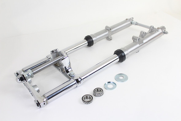 V-Twin - 24-0759 - 41mm Wide Glide Fork Assembly with Polished Sliders