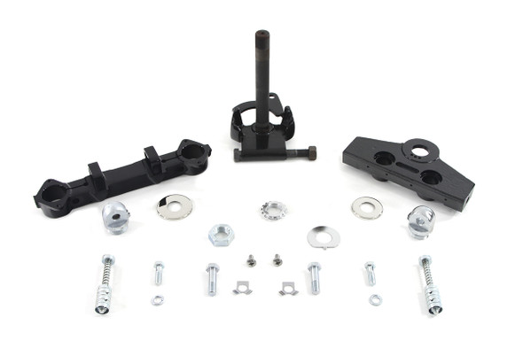 V-Twin - 24-0797 - Black Adjustable Triple Tree Set