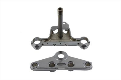 V-Twin - 24-0800 - Triple Tree Set Chrome - Fits 1960-1984 Harley-Davidson FL
