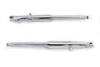 V-Twin - 24-0846 - 41mm Fork Slider Assembly with Chrome Sliders - Fits 1969-1971 Harley-Davidson FL