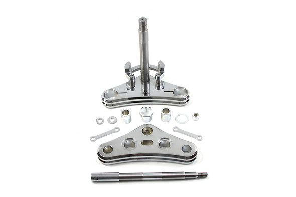 V-Twin - 24-0958 - 41mm Triple Tree Conversion Kit Chrome - Fits 1991-2005 Harley-Davidson FXD, 1982-2003 XL