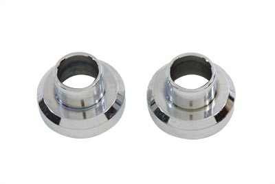V-Twin - 24-1071 - Chrome Fork Neck Cup Set - Fits 1960-1984 Harley-Davidson FL, 1984-1987 FXST, 1986-1987 FLST