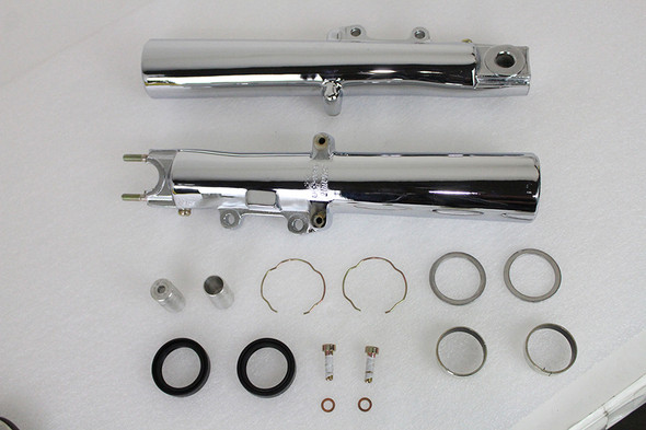 V-Twin - 24-1321 - Chrome Fork Dress Up Kit - Fits 2008-2013 Harley-Davidson FLT, FLHT, FLHR