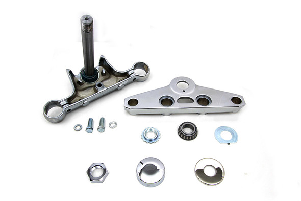 V-Twin - 24-1335 - Replica Forged Steel Triple Tree Set Chrome