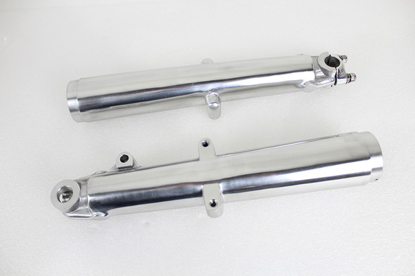 V-Twin - 24-1387 - 41mm Glide Fork Slider Set Polished - Fits 1949-1968 Harley-Davidson FL