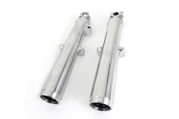 V-Twin - 24-1389 - 41mm Glide Fork Slider Set Polished - Fits 1969-1971 Harley-Davidson FL