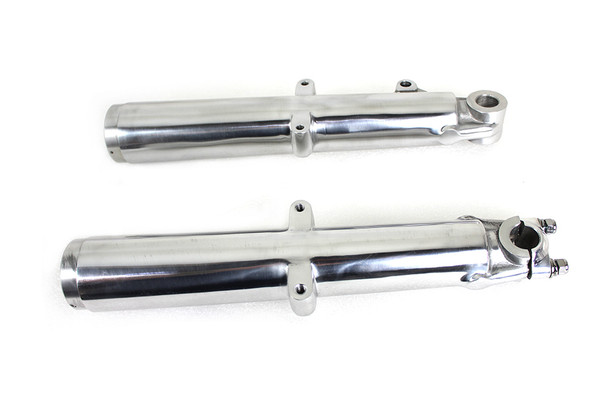 V-Twin - 24-1389 - 41mm Glide Fork Slider Set Polished - Fits 1969-1971 Harley-Davidson FL