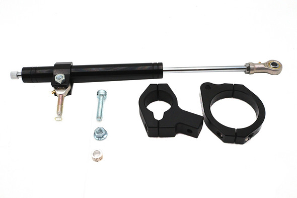 V-Twin - 24-1428 - Black Fork Steering Damper Kit