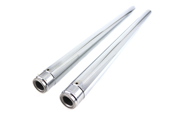 V-Twin - 24-1436 - Hard Chrome 49mm Fork Tube Set +6 Over Stock