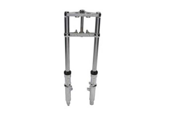 V-Twin - 24-1526 - Fork Assembly with Chrome Sliders 2 inch Over Stock