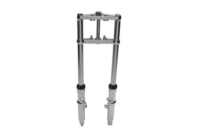 V-Twin - 24-1528 - Fork Assembly with Chrome Sliders 6 inch Over Stock - Fits 1980-1983 Harley-Davidson FX