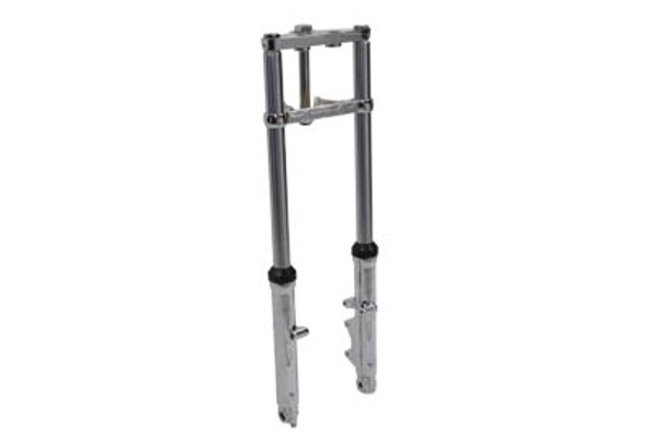 V-Twin - 24-1541 - Fork Assembly with Chrome Sliders 4 inch Over Stock