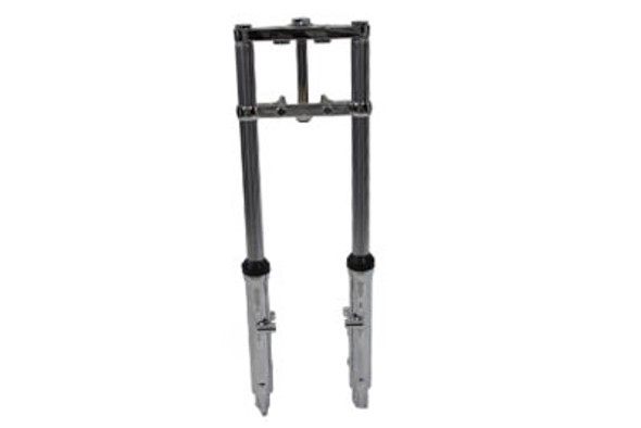 V-Twin - 24-1545 - Fork Assembly with Chrome Sliders 12 inch Over Stock