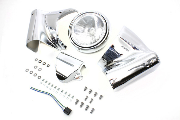 V-Twin - 24-1565 - 7 inch Headlamp Cowl Kit - Fits 1960-1984 Harley-Davidson FL