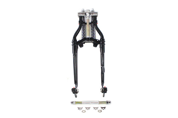 V-Twin - 24-1570 - 18 inch Spring Fork Kit Black - Fits 1970-1984 Harley-Davidson FX, 1941-1984 FL, 1986-2017 FXST, FLST, 1936-1952 EL