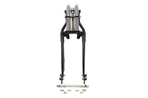 V-Twin - 24-1571 - 20 inch Inline Spring Fork Kit Black - Fits 1970-1984 Harley-Davidson FX, 1941-1984 FL, 1986-2017 FXST, FLST, 1936-1952 EL