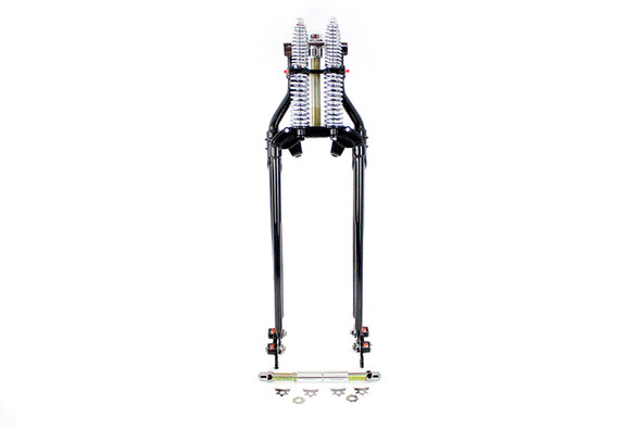 V-Twin - 24-1573 - 24 inch Spring Fork Kit Offset Black