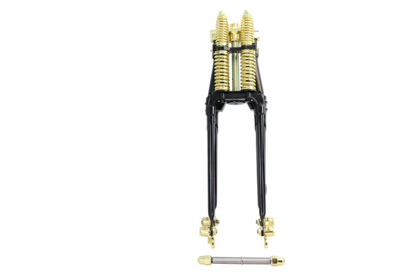 V-Twin - 24-1576 - 18 inch Spring Fork Kit Black with Brass Accents