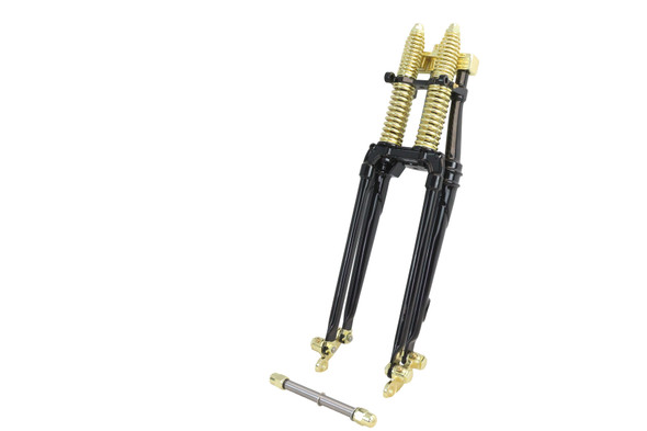 V-Twin - 24-1577 - 20 inch Spring Fork Kit Black with Brass Accents
