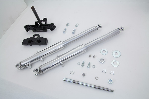 V-Twin - 24-1865 - 41mm Adjustable Fork Assembly with Polished Sliders