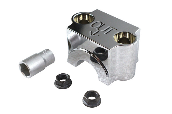 V-Twin - 24-2042 - Fork Slider Cap Chrome