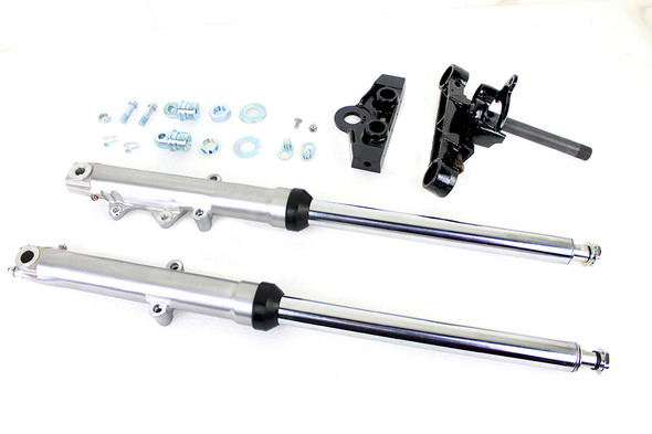 V-Twin - 24-5577 - 41mm Adjustable Single Disc Fork Assembly - Fits 1984-1999 Harley-Davidson FXST