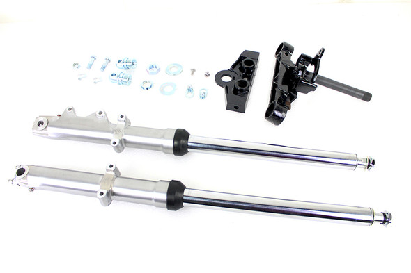 V-Twin - 24-5577 - 41mm Adjustable Single Disc Fork Assembly - Fits 1984-1999 Harley-Davidson FXST