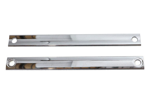 V-Twin - 24-9911 - Chrome Triple Tree Cover Trim Strip Set - Fits 1986-2017 Harley-Davidson FLST