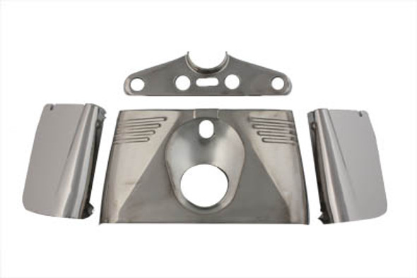 V-Twin - 24-9912 - Replica Triple Tree Cover Kit Stainless Steel
