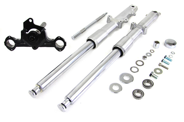 V-Twin - 24-9951 - 41mm Fork Assembly with Polished Sliders - Fits 1986-1999 Harley-Davidson FLST