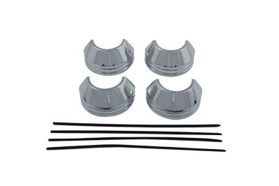 V-Twin - 24-9993 - 41mm Chrome Fork Boot Cover Set - Fits 1993-2005 Harley-Davidson FXDWG, 1980-1986 FXWG, 1984-2007 FXST