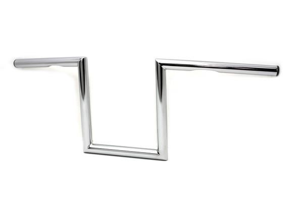 V-Twin - 25-0428 - 10 inch Z Handlebar with Indents Chrome