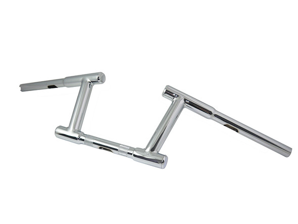 V-Twin - 25-0565 - 6 inch Z-Bar Racing Handlebar with Indents Chrome