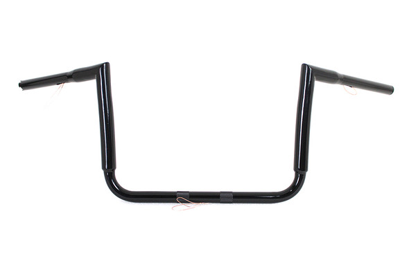 V-Twin - 25-0637 - 12 inch Black ChiZeled Z-Bar Handlebar without Indents