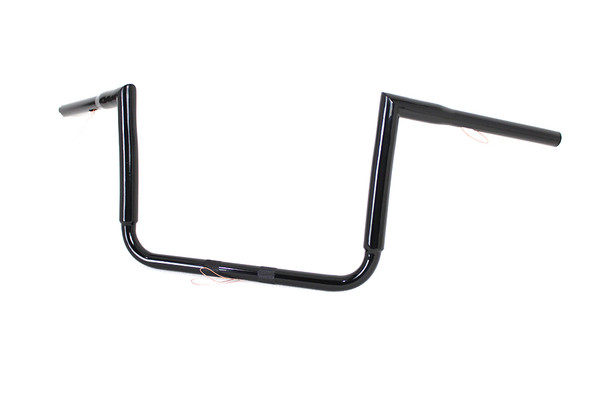 V-Twin - 25-0637 - 12 inch Black ChiZeled Z-Bar Handlebar without Indents