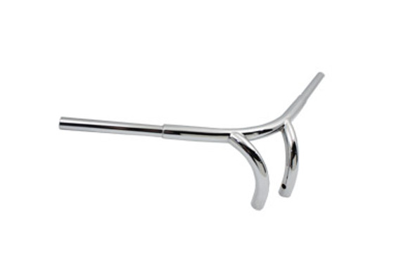 V-Twin - 25-0718 - 7 inch Curve Riser Bar Handlebar with Indents